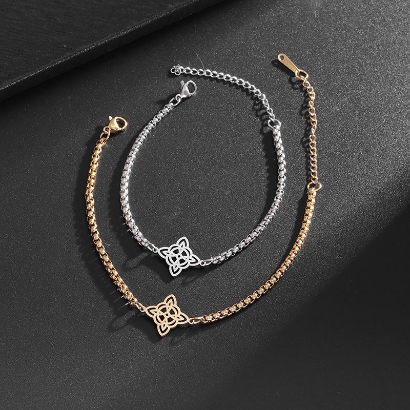 Personalized Celtic Witch Knot Bracelet Fashionable European and American Stainless Steel