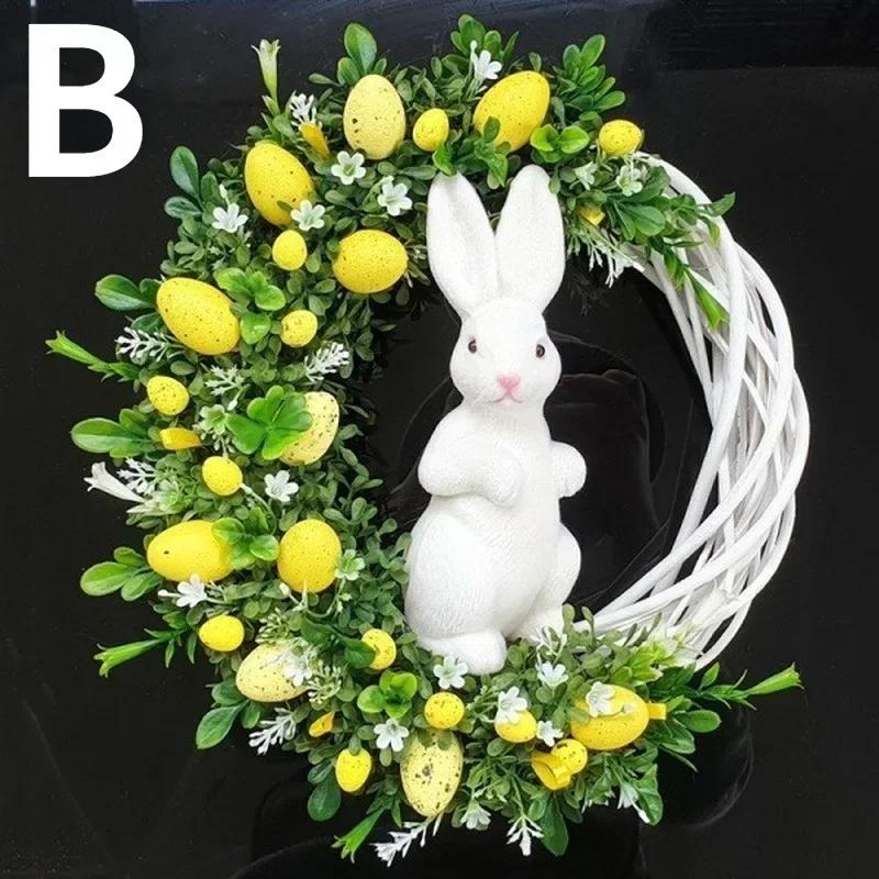 New Garland Door Hanging Decoration Spring Bunny Egg Butterfly Garland Home Garden Easter Party Decoration Garland