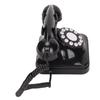Retro Telephone Classic Button Dial Decorated Corded Landline Phone for Home Office Business Black