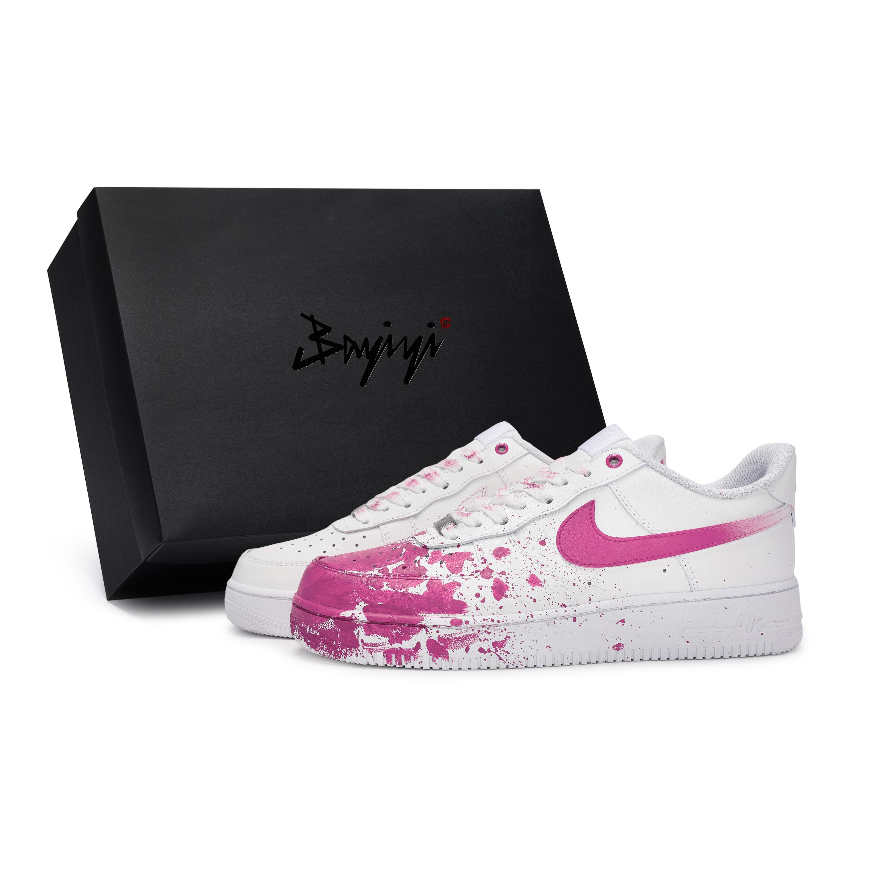 

Nike Air Force 1 Slip Resistant Abrasion Resistant Low top Skateboard Shoes Unisex White Pink CW2288-111(Team80-S-BOX) 36.5