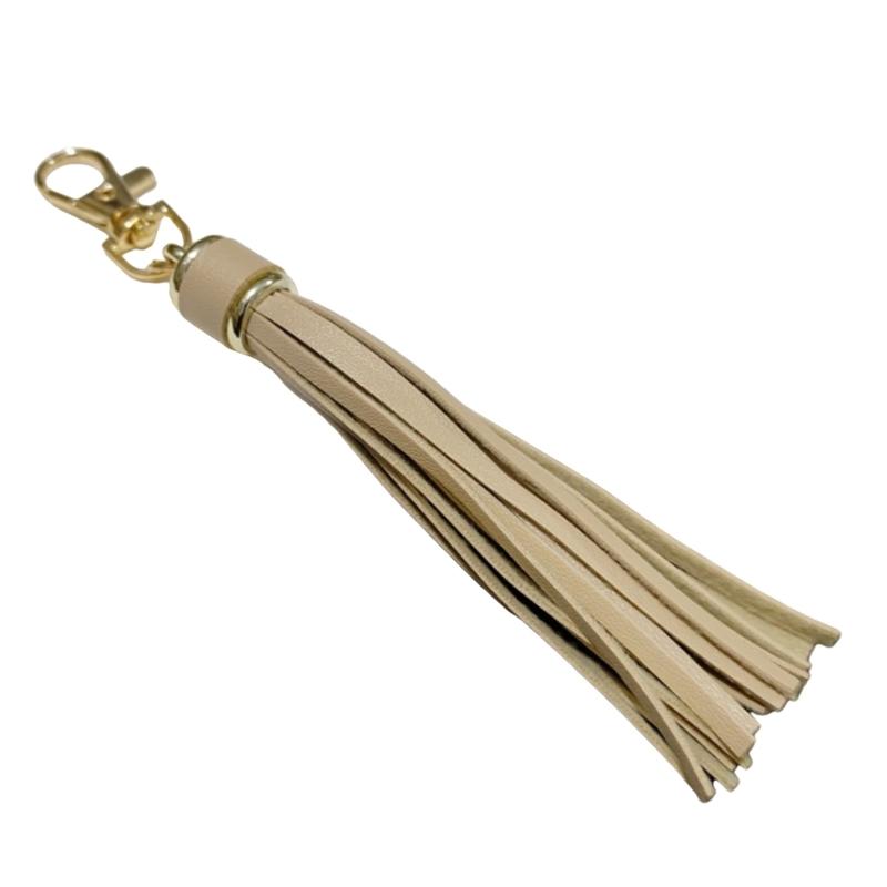 Handmade Tassels Keychain Bag Charm Stylish PU Leather Tassels Keychain Pendant With Metal Rings For Secure Attachment