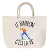 Rope Handle Beach Bag - PLANETEE - I Can't Humor Passion - Large Size - Cotton - Biathlon Pattern