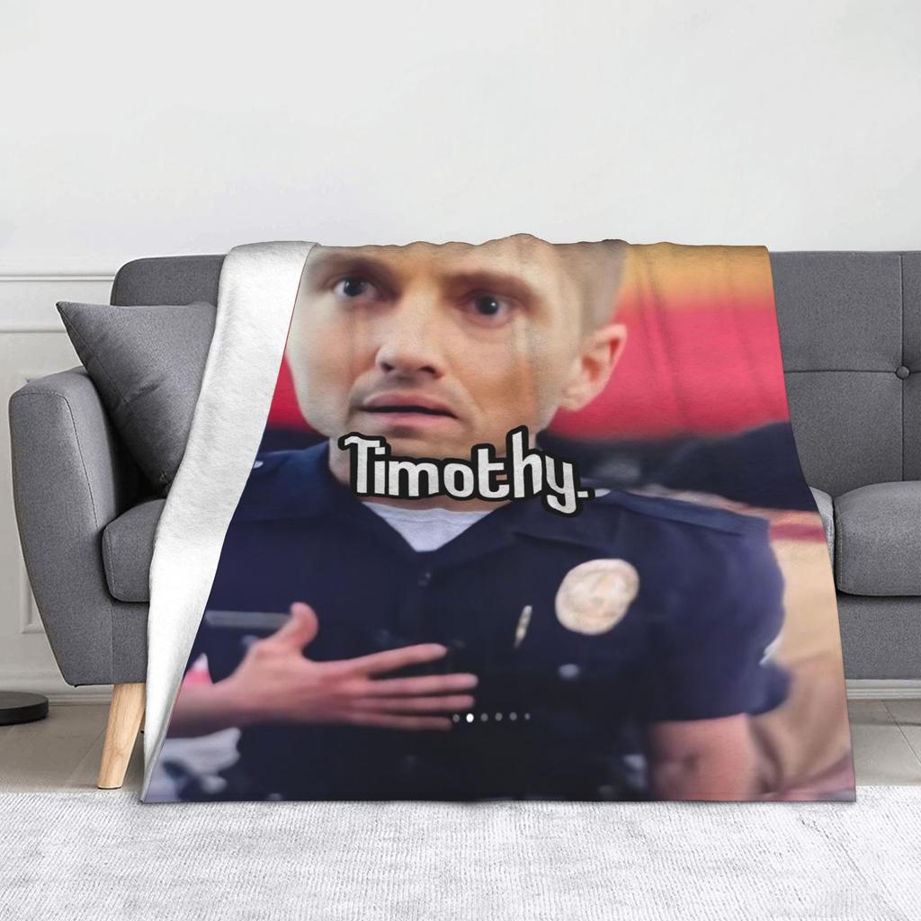 Tim Bradford The Rookie Coperte Velluto Autunno/Inverno Coperta Leggera Multifunzione per Letto Esterno Trapunta Sottile in Peluche
