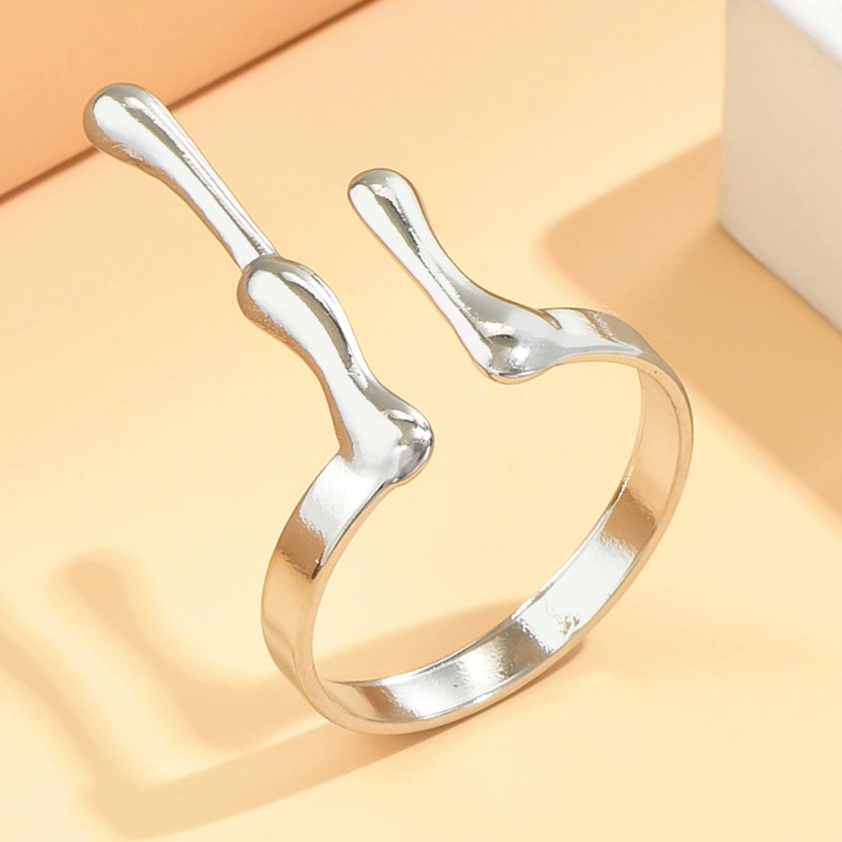Adjustable Stainless Steel Antler Ring - Cute, Non-Fading, Holiday Style