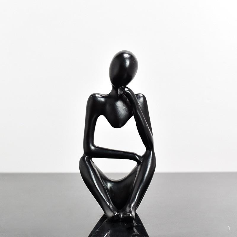 Art Abstract Thinker Statue Modern European Style Resin Handmade Craft Office Home Desktop Decoration Sculpture Ornaments