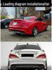 Mercedes CLA-Class W117 Modified AMG Rear Diffuser & CLA45 Quad Exhaust Spoiler.