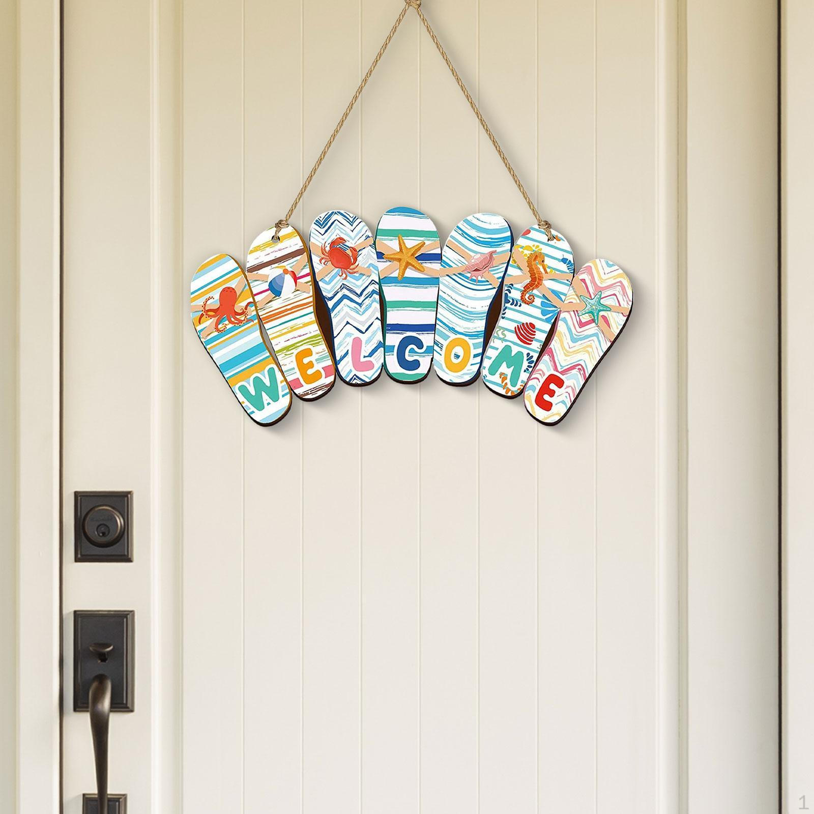 

Вивішує фліп-флоп дверний знак Welcome