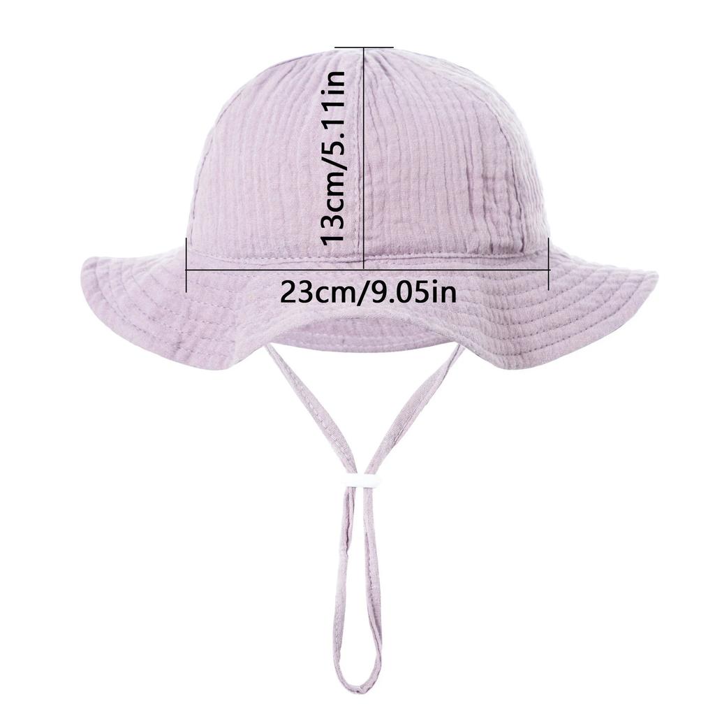 Accessories Kids Summer Autumn Baby Fisherman's Hat Solid Prints Muslin Cotton Panama Girls Hat Beach Infant Sun Protection Cap