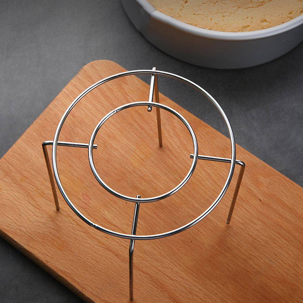 Pack Of 2 Round Cake Cooling Stand Holder Stainless Steel Baking Rack Pastries Steamer Multipurpose Steaming Tool