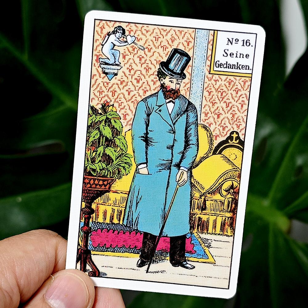 1890er Jahre Original Kipper Karten in beide Richtungen 36 + 6 Stück Karten 9 * 6cm Deutschland Sprache gedruckt auf 350GSM doppelt geprägtem Papier