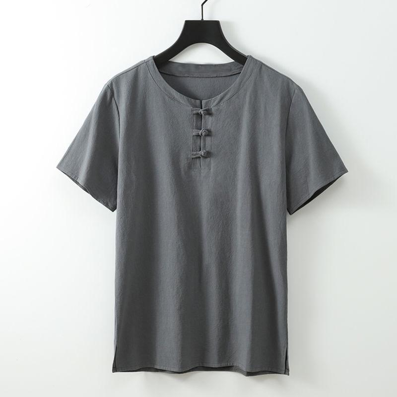 Summer Men Shirt S-9XL Plus Size Cotton Linen Suit Large Size Shirt with Pants Men 5 Colors