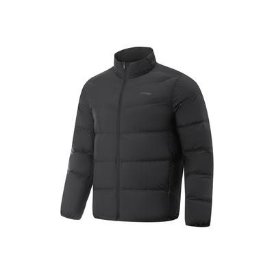 Li Ning Fitted Stand Collar Logo Short Down Jacket Men Outerwear AYMV221-4