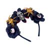 Halloween Theme Headband Day of The Dead Skull Flower Veil Hairband Cosplay Costume Headpiece Women Festival Hair Decors