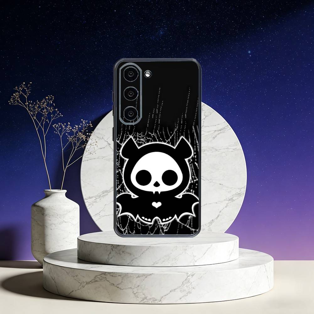 

Cute Skelanimals Dog dark Phone Case For Samsung Galaxy A73,A72,A71,A70,A53,A52,A51,Others Soft Black Cover Samsung a20s