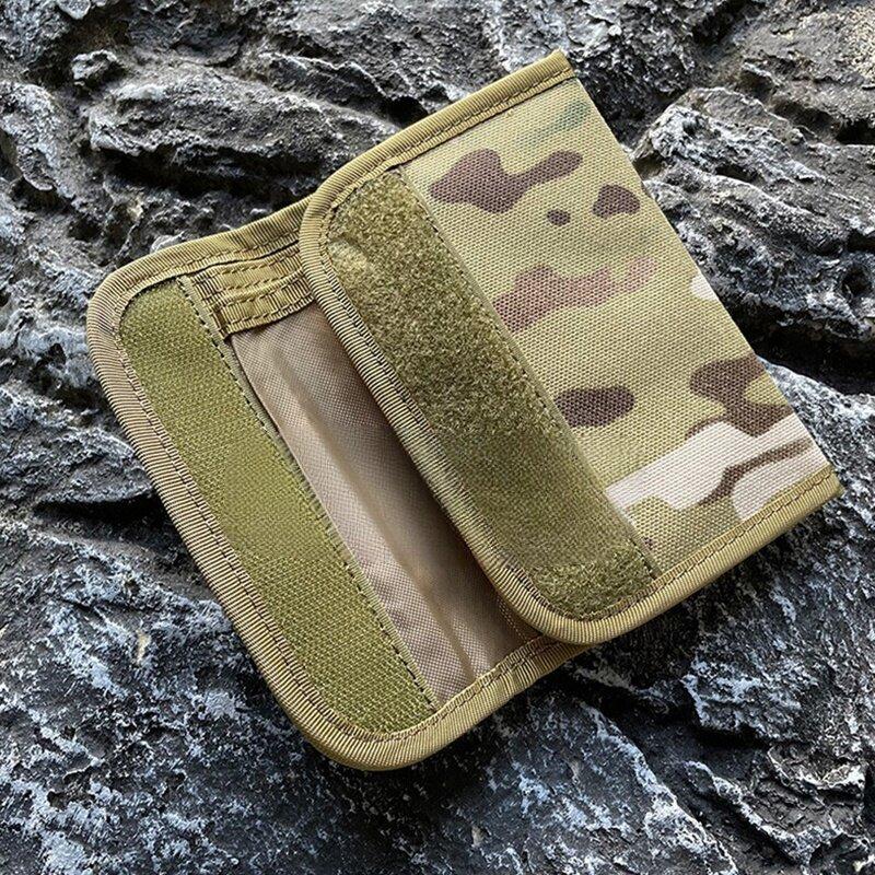 Three Fold Wallet Multiple Card Slots Nylon Outdoor Sport ID Photo Holder Bag Storage Hanging Pouch