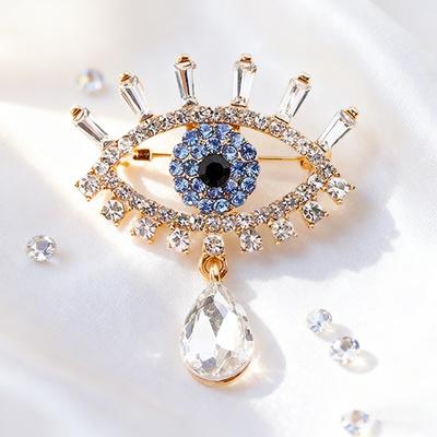 Luxurious Devil's Eye Blue Eyes Exquisite Brooch