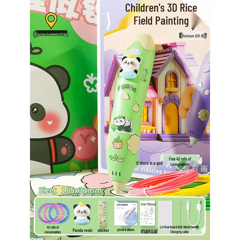 Low Temperature 3D Printing Pen for Kids - Intelligent DIY Drawing and Graffiti Toy