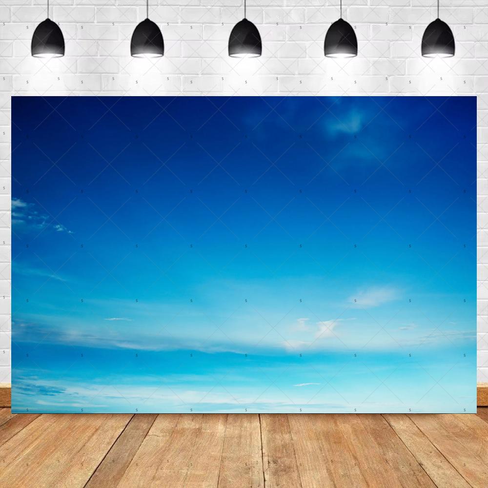 Blue Sky White Cloud Photography Props Decortions Background Realistic Sunlight Photo Studio Backdrop Supplies Banner Kids Gifts