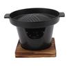 Schwarzer Hibachi-Grill Holz-Topfuntersetzer Tischgrill Tragbarer Mini-Grill Haushaltsküche
