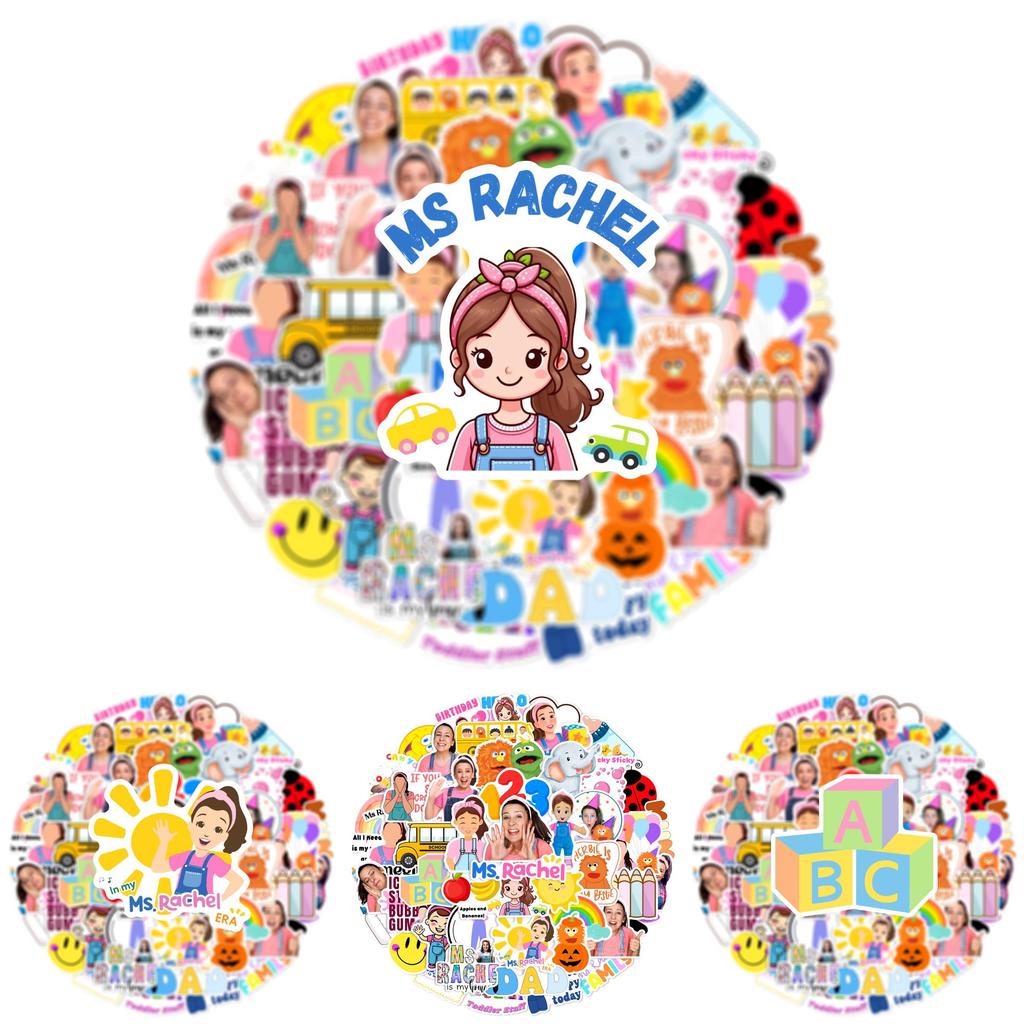 Ms Rachel Educational Stickers For Kids Featuring Unique Shapes Ideal For Learning And Fun