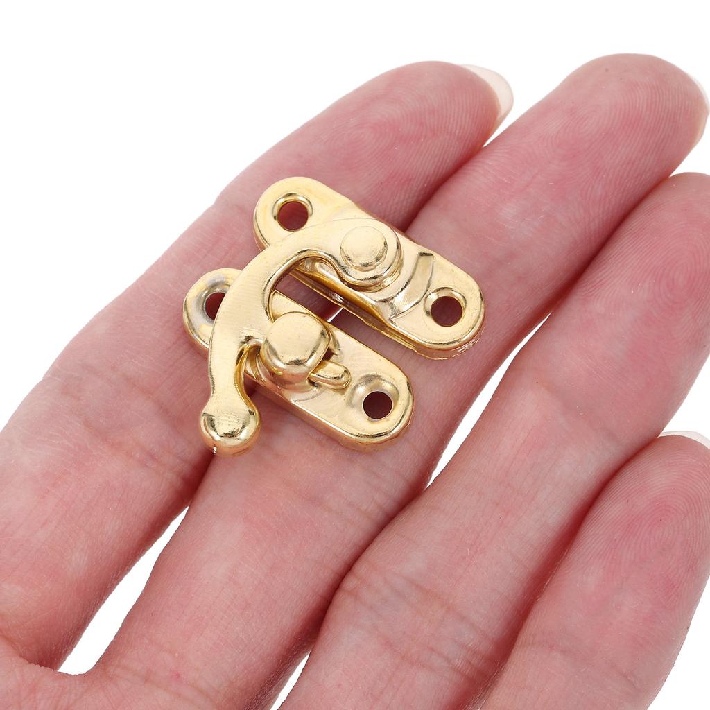 20Pcs Vintage Cabinet Latch Retro Wooden Decorative Hasp Hook Latch for Jewelry Box Suitcase Drawer Cabinet Hardware