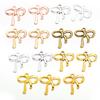 100 Pcs Bow Charms for Jewelry Making DIY Accessories Bowknot Keychain Charms Alloy Bow Shape Charms for Earrings Necklaces Bracelets Crafting