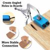 Precision Oblique Hole Locator Adjustable Angle Drill Guide Woodworking Jig  Wood Hand Tools
