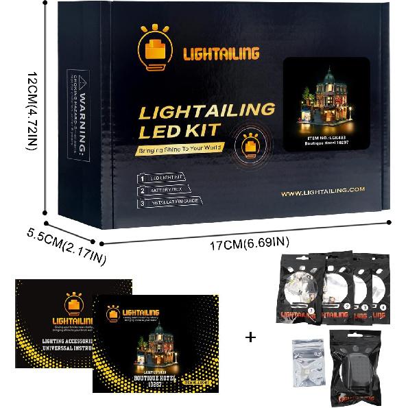 LIGHTAILING Led Light for Lego 10297 Boutique Hotel Building Blocks Model - NOT Included The Model Set