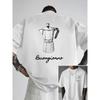 Buongiorno Double-Sided Pattern Men'S Loose T-Shirt, New Trendy Style , a Must-Have Fashionable Short-Sleeve Shirt for Casual Or Sports Activities