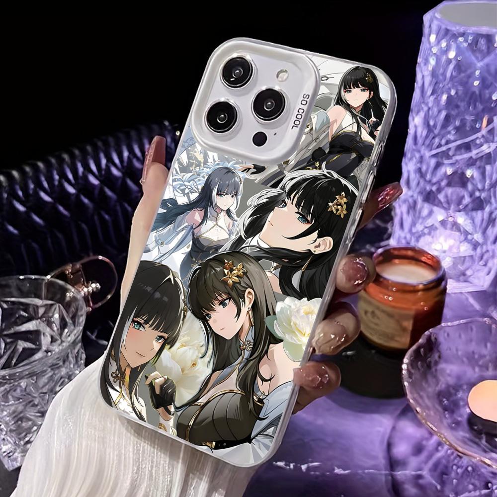 Wuthering Waves Baizhi Phone Case for iPhone 17 16 15 14 13 12 11 X XR XS Air Pro Max Plus White Colorful Silver Cover