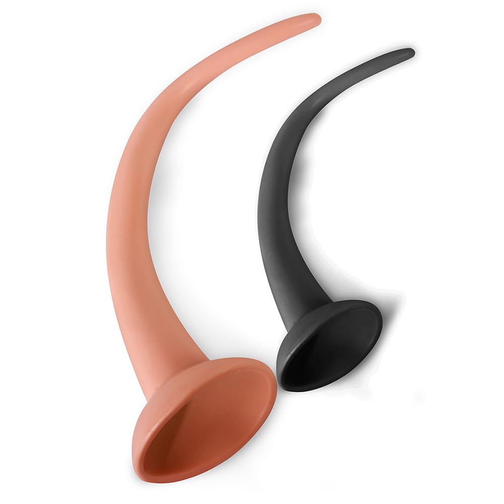 Silikonový anální kolík ocasní anální dilatátor Sexuální hračky pro dospělé Big Dildo s Sucker Fisting Realistický penis Gay BDSM Pegging Slave