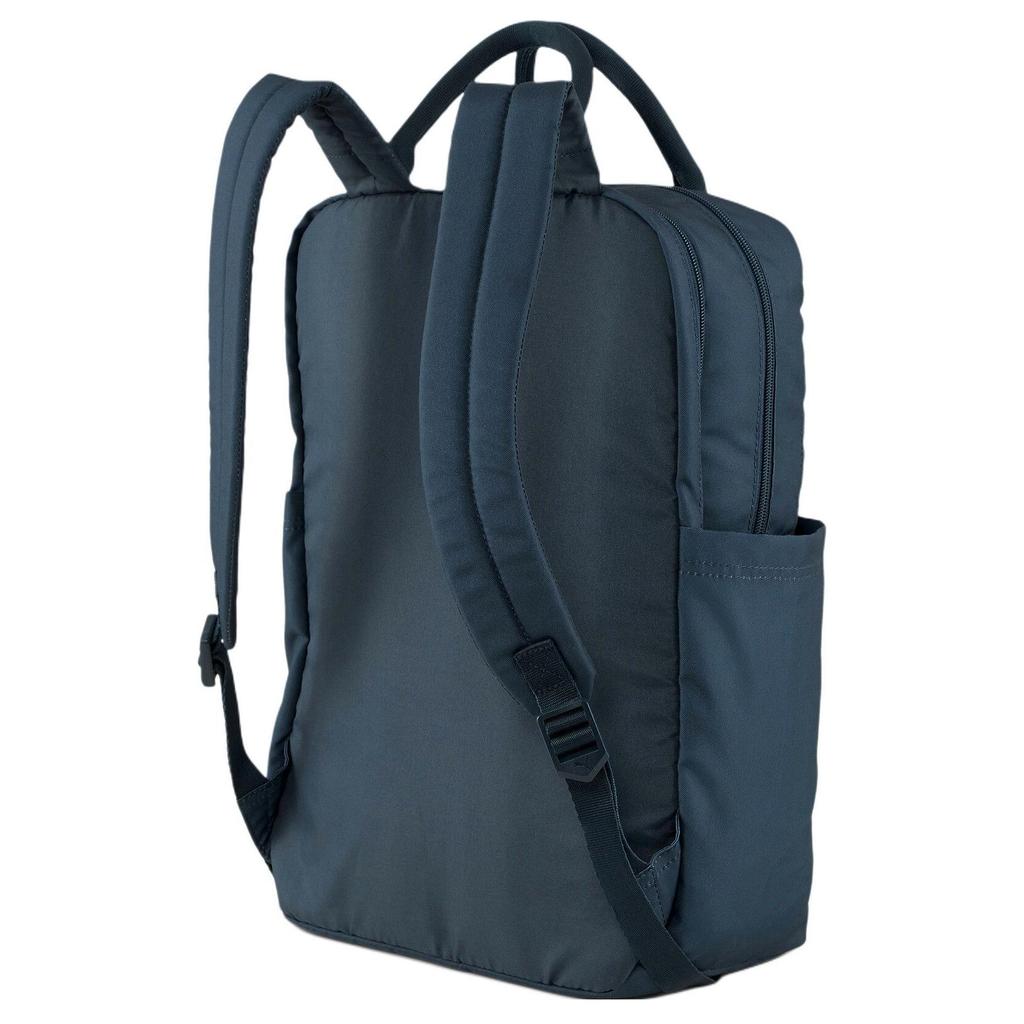 Puma Mochila de Poliéster com Fecho de Zíper Simples Casual para Mulheres Azul-Meia-Noite 079161-04