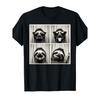 1pcFunny Sloth Wearing Fashion Glasses & Making Funny Faces T-Shirt - Cotton Soft Crew Neck Short Sleeve Tee with 4 Expressions (Laughing, Surprised,