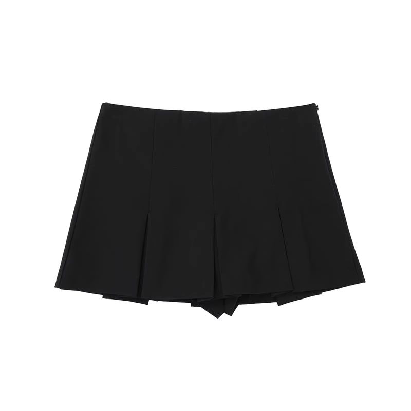 Za Spring New Arrivals Women's Clothing Zr European and American Style Fashion High Waist Slimming Wide Pleated Skirt Mini Skirt 7385524