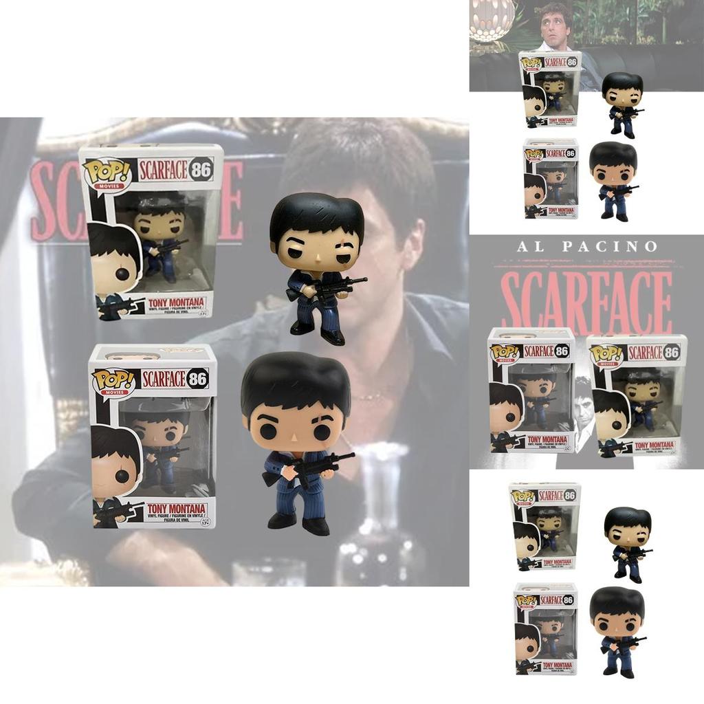 Tony Pop Montana Action Figure Scarface Toy With Box Movie Collection