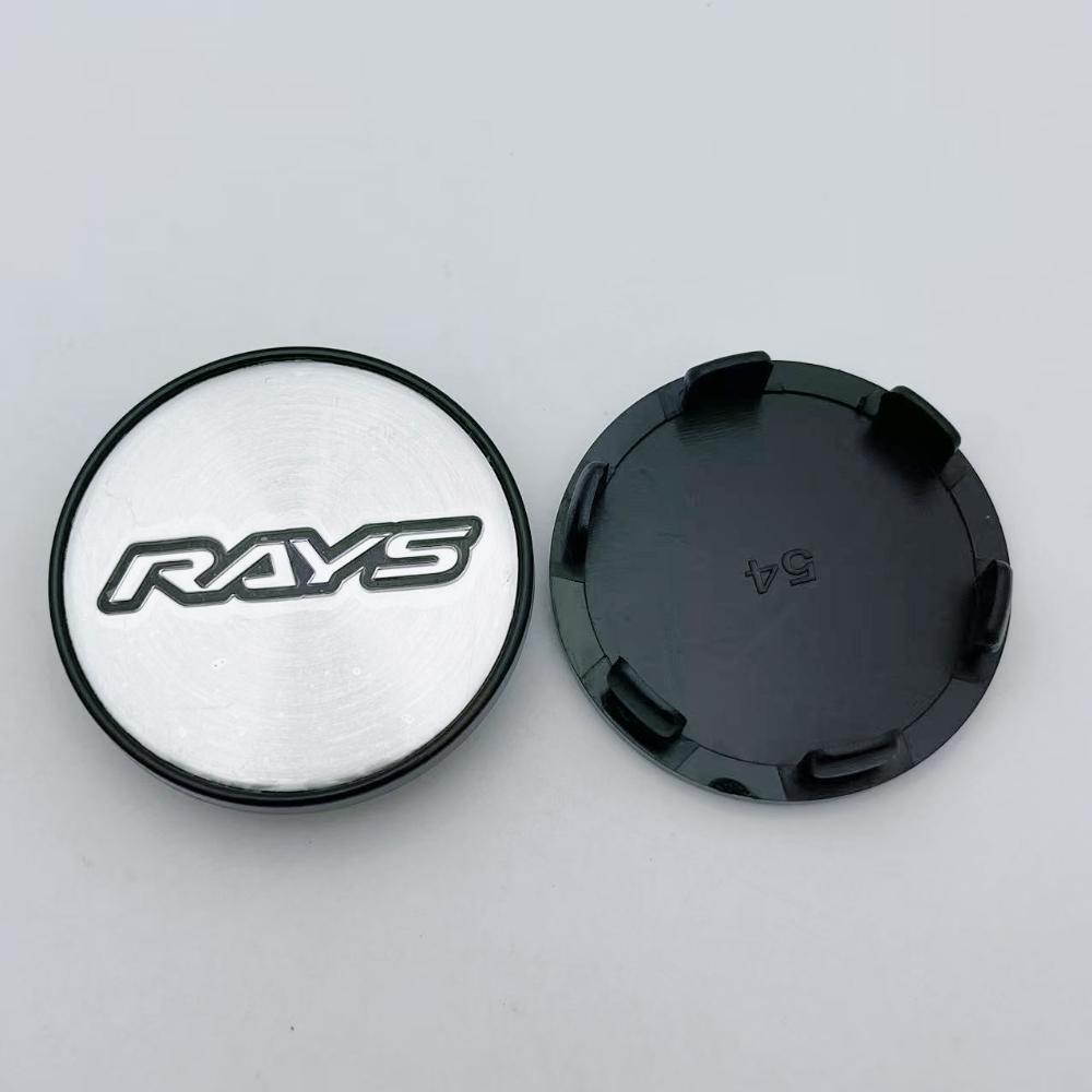 4pcs 54mm Car Wheel Center Caps With RAYS Logo Emblem Wheel Centre Cover Auto Rims Dust Cover Hubcaps Car Styling Accessories
