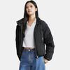 Calvin Klein Autumn Winter Letter Print Stand Collar Long Sleeve Jacket Cotton Coat Women Jackets Space-Black J222320BEH