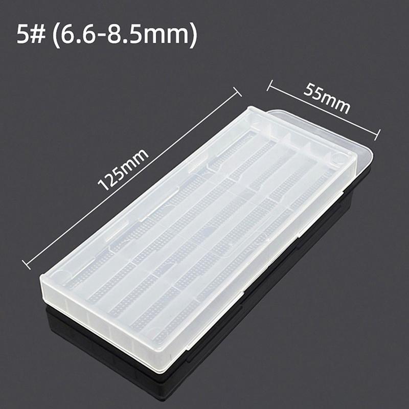 Plastic Twist Drill Empty Box Storage Box Toolbox Tool Accessories Woodworking Drill Bit 5/10 Hole Transparent Packaging Case
