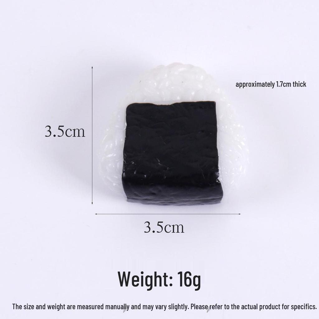 PVC Sushi Onigiri Keychain: Japanese Cuisine Nori-Wrapped Rice Bag Charm