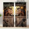 Rural Horse Farm Printed Curtains Suitable Bedrooms Living Rooms Home Decoration Family Curtain Farmhouse Made Of Polyester Washable Room Ready