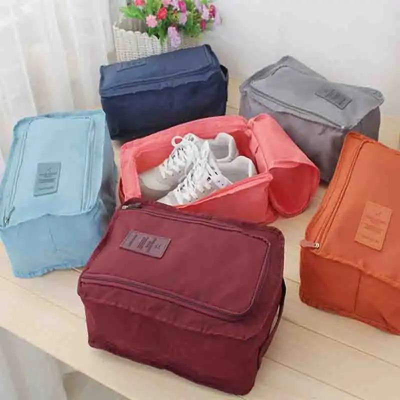 Portable Shoe Bags Travel Dust-Proof Holds Multifunction Waterproof Folding Storage High Capacity Student Shoe Pouch Organizer