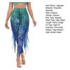 Women Leggings Slim Fit High Waist Mermaid Print 3D Gradient Fish Scale Pattern Side Fishtail Detail Yoga Pants Daily Wear