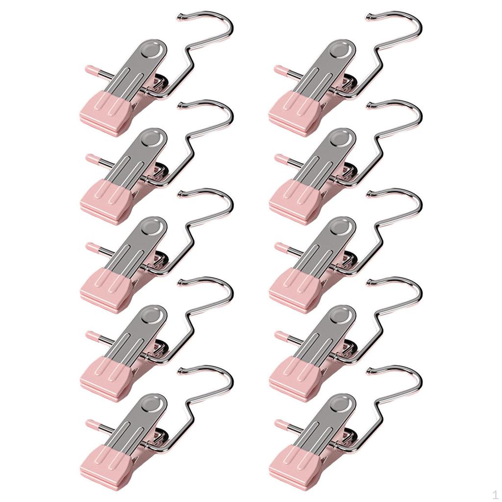 10 Pcs Sock Hanger Pants Portable Space Saving Non-Slip Drying Rack Skirt for Hanging