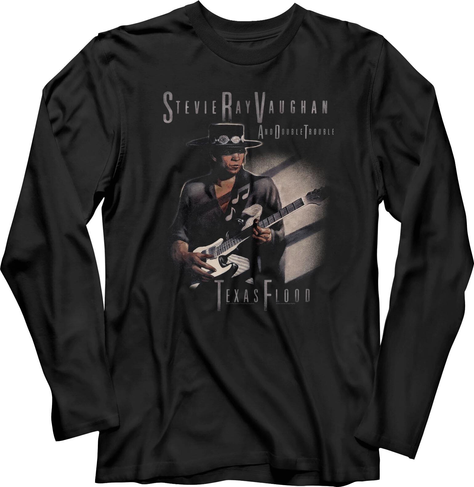Stevie Ray Vaughan And Double Trouble Texas Flood Men LS T Shirt Rock Music S