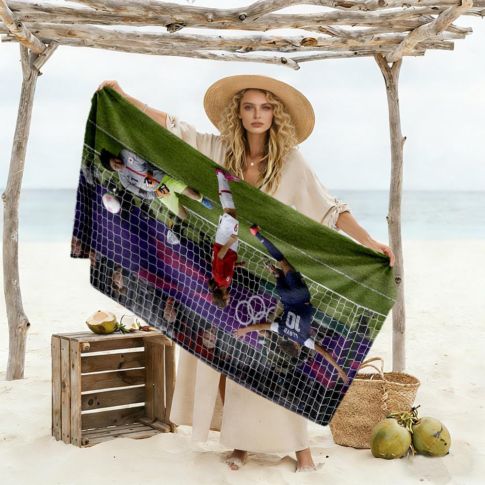 Tottenham Player Action Beach Towel Soft Durable Quick-Dry Comfortable Lightweight