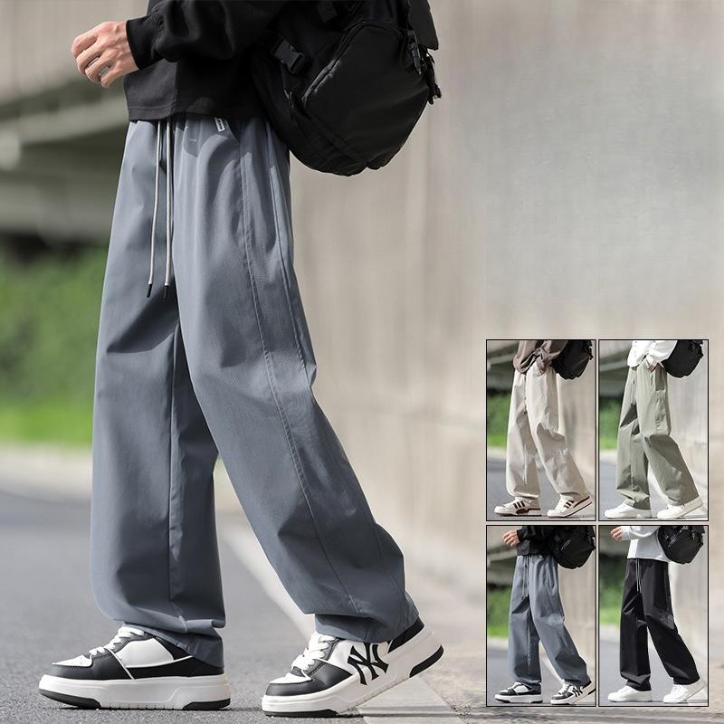 Повседневные брюки, Мужские свободные брюки, Американские спортивные брюки прямого кроя, Серые длинные брюки 4XL