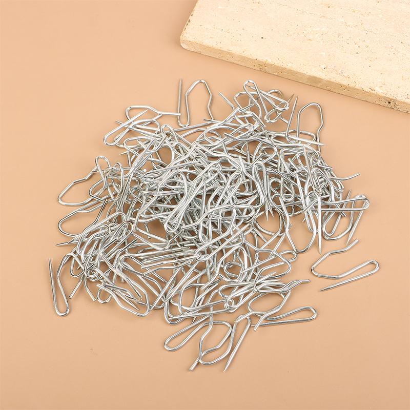 50/100Pcs Metal Stainless Steel Curtain Hooks Drapery Pinch Pleat Hook Pins For Window Curtain Door Curtain And Shower Curtain