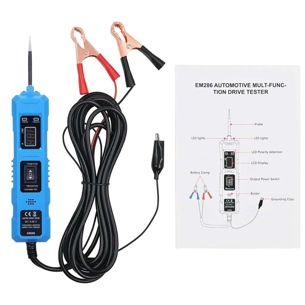 Car Circuit Tester Power Circuit Probe Tester 6 36V Automotive Circuit Detector Digital Electrical System Tool with