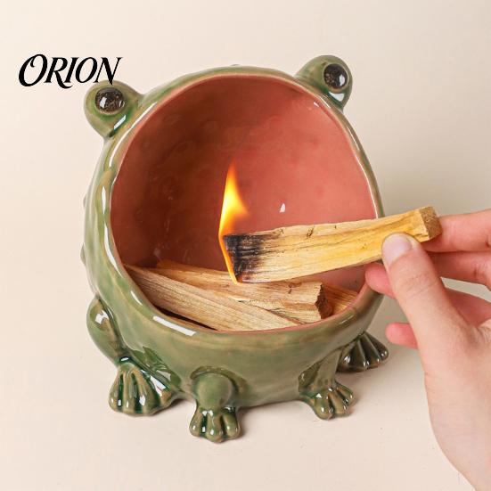 Handcrafted Home Decor Cute Big Mouth Frog Ceramic Candy Dish & Key Bowl for Entryway Table, Frogs Artistic Animal Sculpture Bowl, Decorative Figurine