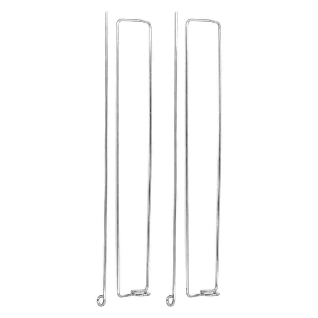 2KS Grilovací vidličky Nerezová ocel Drážky na kuřecí křídla Sada grilovacích vidliček pro venkovní kempování Pi